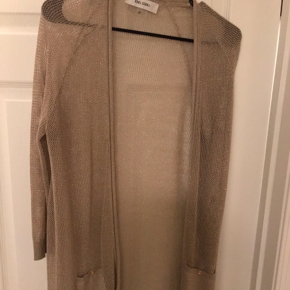 Gold cardigan sweater